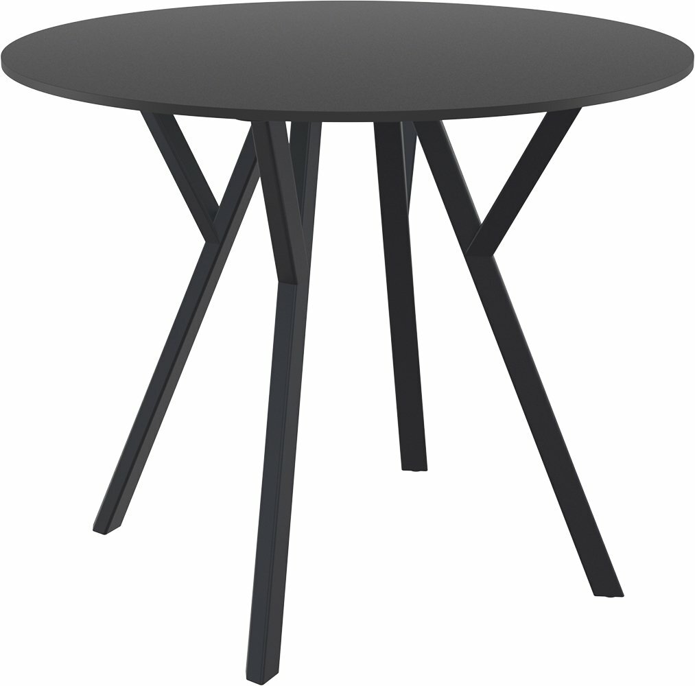 фото Стол обеденный круглый Siesta Max Table, Ø90, черный, Турция