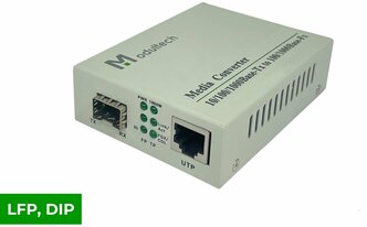 Медиаконвертер SFP, 10/100/1000 Base-T – 100/1000 Base-FX, RJ-45, LFP