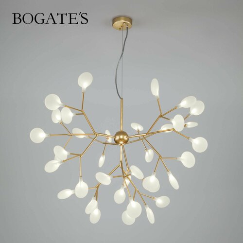 Bogates Умная люстра Bogates Foglia 341 Smart, G4, 81 Вт, цвет арматуры: золотой, цвет плафона: белый, Wi-Fi, G4, 108 Вт, кол-во ламп: 36 шт., кол-во светодиодов: 36 шт., цвет: золото