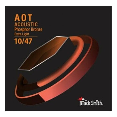 Струны для акустической гитары BlackSmith AOT Acoustic Phosphor Bronze Extra Light 10/47 струны для акустической гитары d addario phosphor bronze ej15 extra light 6 шт