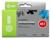 Картридж cactus CS-CLI451C 10.2 мл, 332 стр, голубой