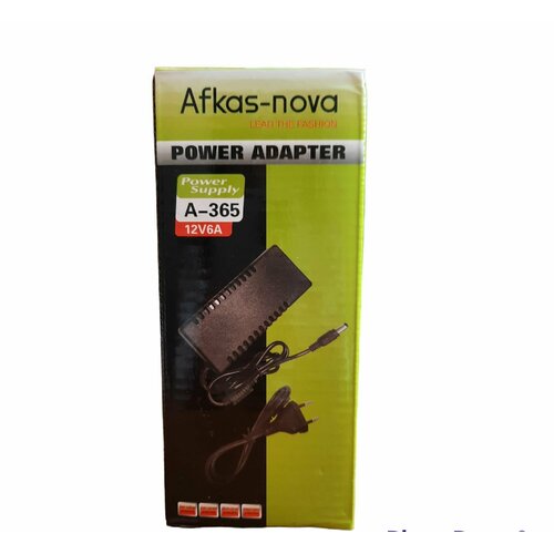 Блок питания (сетевой адаптер) Afkas-nova A-365 , Power Supply 12V6A,5.5ммx2.5мм