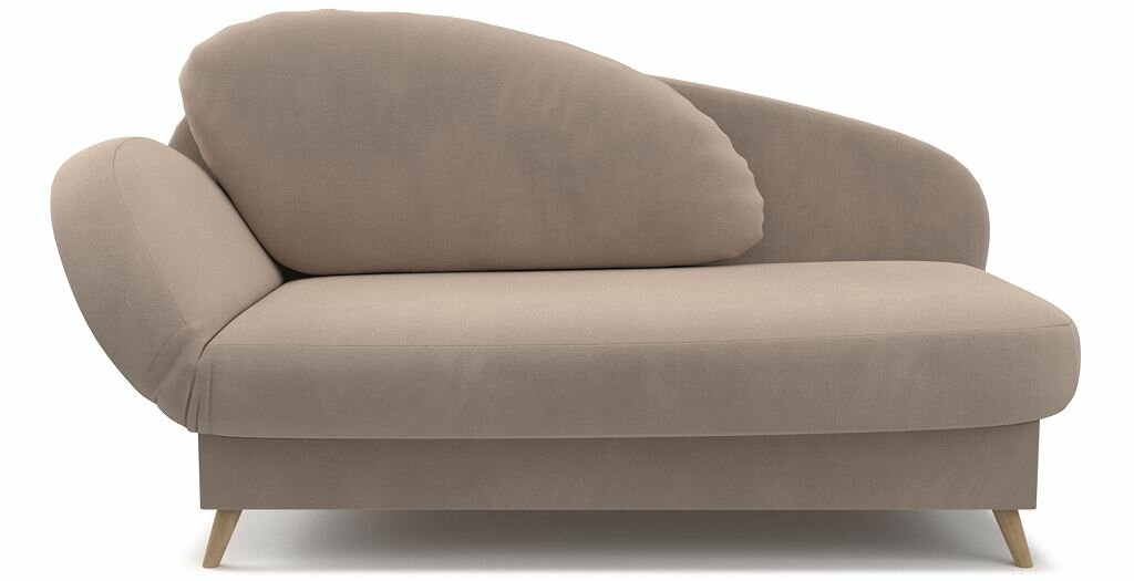 фото Кушетка, раскладная, PUSHE Вивьен, левый угол, велюр, зеленый Noel pistachio