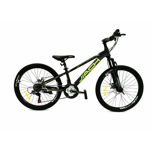 Велосипед 24 JIACH сталь рама 11 21-ск диск черныйзеленый 20350₽