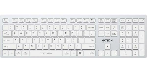 Клавиатура A4Tech Fstyler FBX50C белый USB беспроводная BT/Radio slim Multimedia