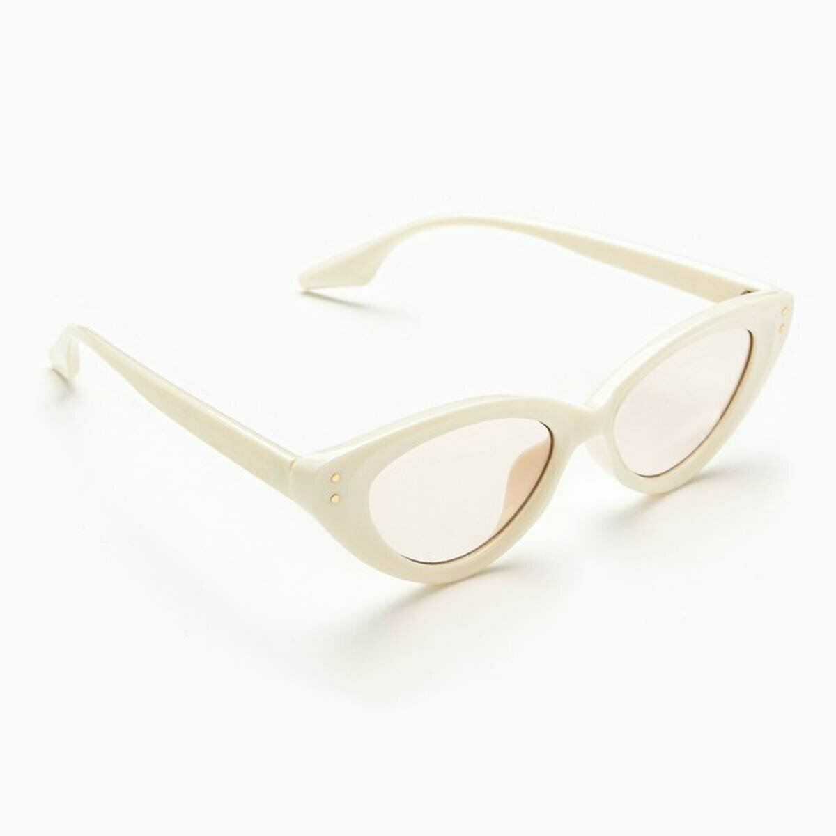 фото Очки солнцезащитные OneSun, uv 400, дужка 14 см, ширина 14.7 см, линза 3.3 х 5 см, белые, 1 шт