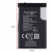 Аккумулятор BL-5C 1200mAh 3.7V для Nokia