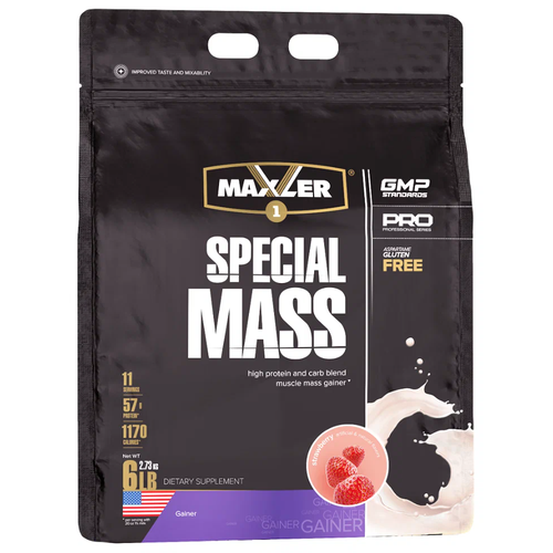 Клубника Maxler Special Mass Gainer 2700 гр - 6lb (Maxler) гейнер maxler mega gainer 4540 гр пакет ваниль maxler mega gainer 4540 мл