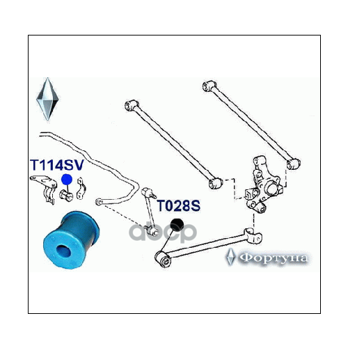 Втулка Стабилизатора Фортуна T114sv Фортуна арт T114SV 781₽
