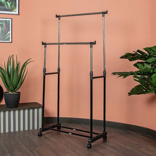 Напольная вешалка для одежды Helex Home чернаясеребристая W-12 1237₽