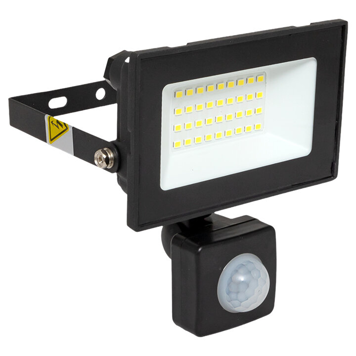 фото Прожектор светодиодный СДО-3003 с инфракрасным датчиком движения 30Вт 6500К IP54 EKF