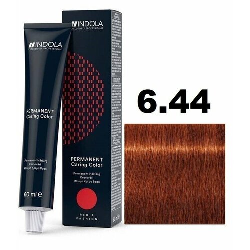 Indola Permanent Caring Color Крем-краска для волос 6/44 темный блондин интенсивный медный 60мл