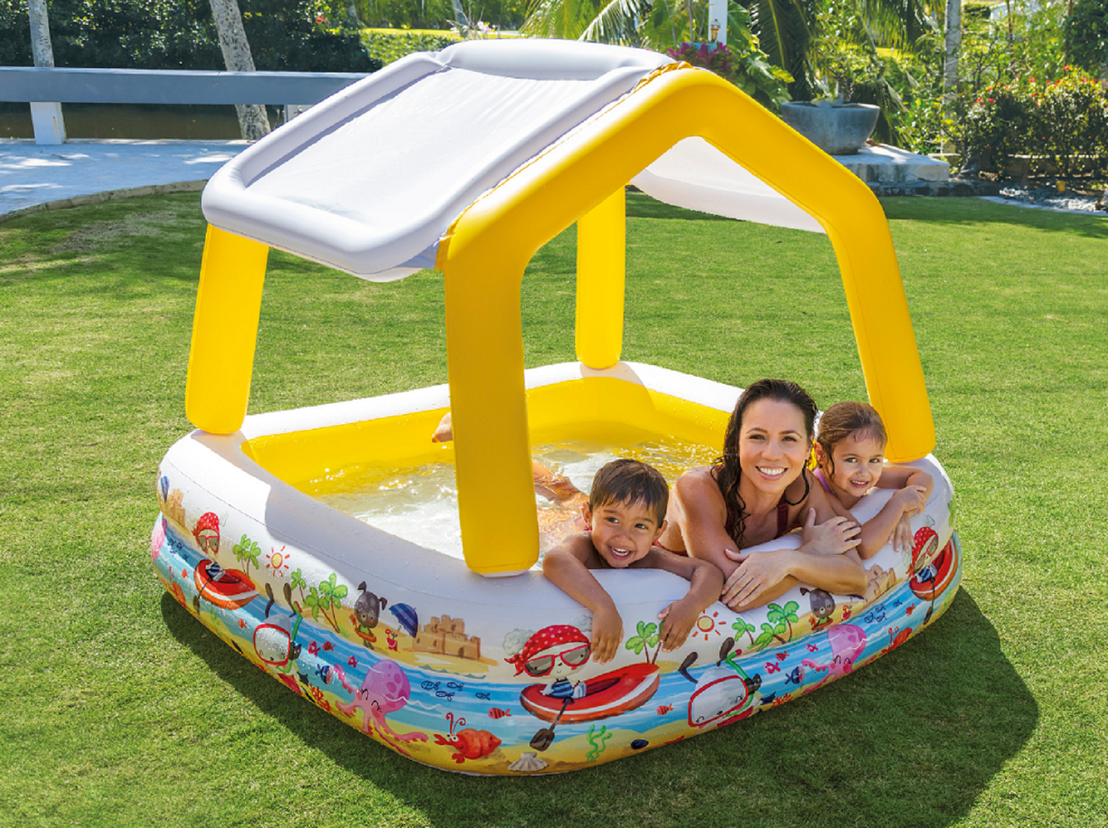 Детский бассейн с навесом Intex Sun Shade Pool 157 х 157 х 122 см