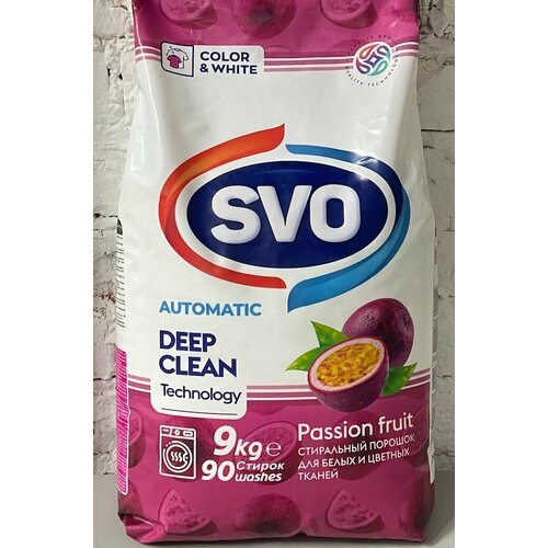 Стиральный порошок COLOR White SVO DEEP CLEAN Passion Fruit 9кг 90 стирок 2250₽