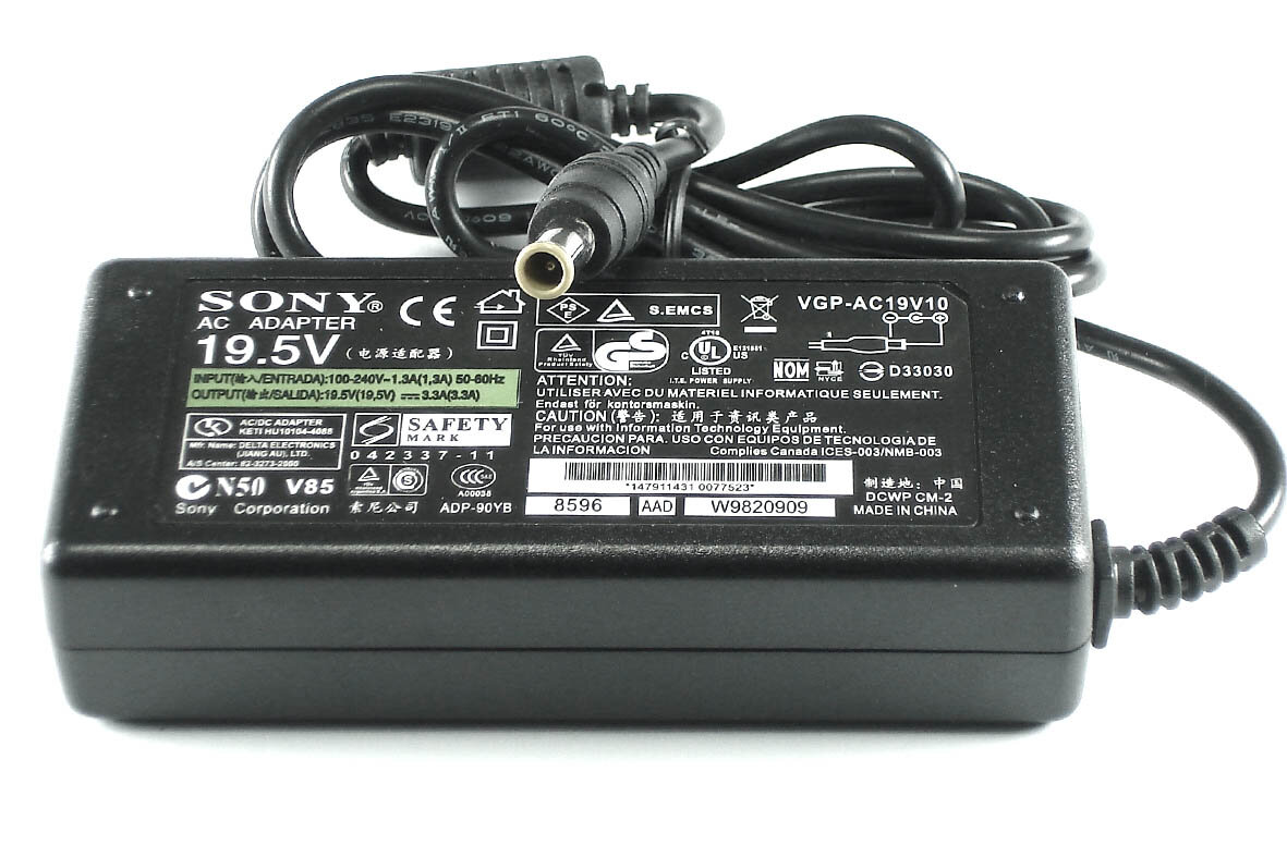 Блок питания для ноутбуков Sony Vaio 19.5V 33A 6.5pin (ADP-65UH/A VGP-AC19V49 VGP-AC19V78) (65W)