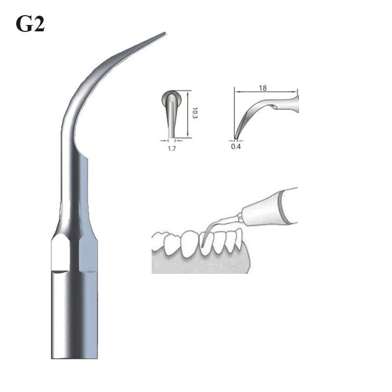 Насадка G2(GD2/GS2) для скалера ультразвукового стоматологического , для снятия зубных отложений ( подходит к Woodpecker, EMS , VRN ). 1 шт. Incidental