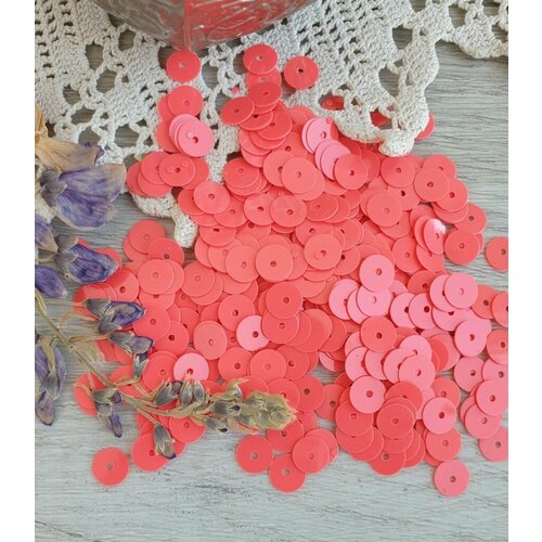 Пайетки круглые 6 мм, плоские, #p073. Упаковка 3 грамма