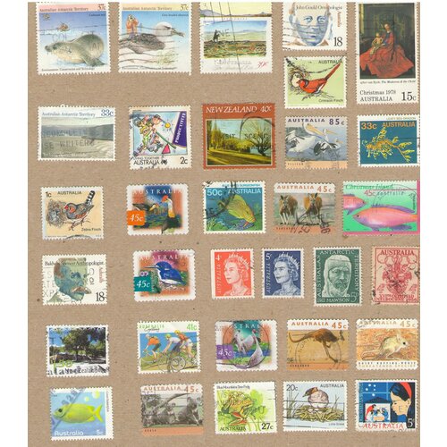 Набор почтовых марок Австралии №4, 32 шт, гашёные набор почтовых марок сша 1 48 шт гашёные