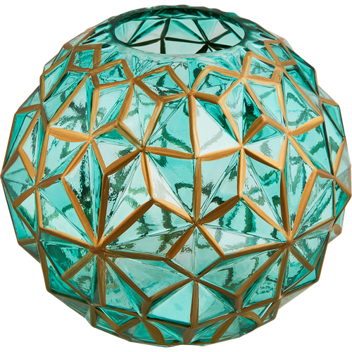 Ваза Maria стекло бирюзовая 19 см 6094₽