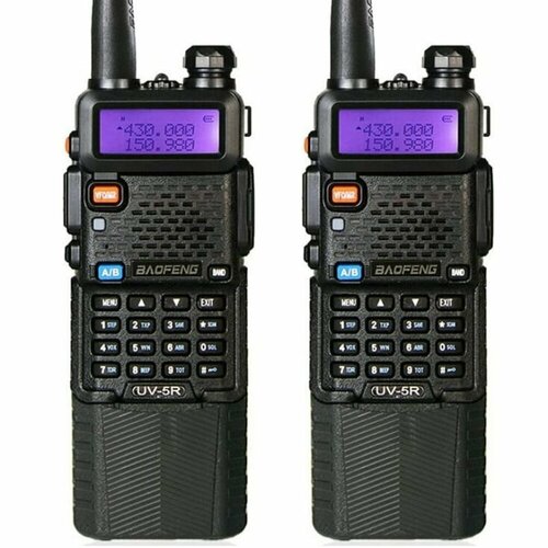 Комплект радиостанций 2 шт Baofeng UV-5R 8W 3 режима мощности с аккумулятором 3800 mAh 6648₽