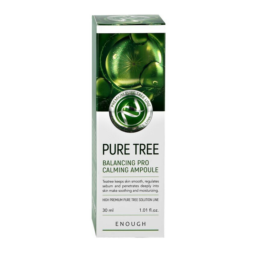 Сыворотка чайное дерево Pure Tree Balancing Pro Calming Ampoule 30мл ENOUGH - фото №18