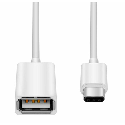 Белый переходник USB Type-C to USB