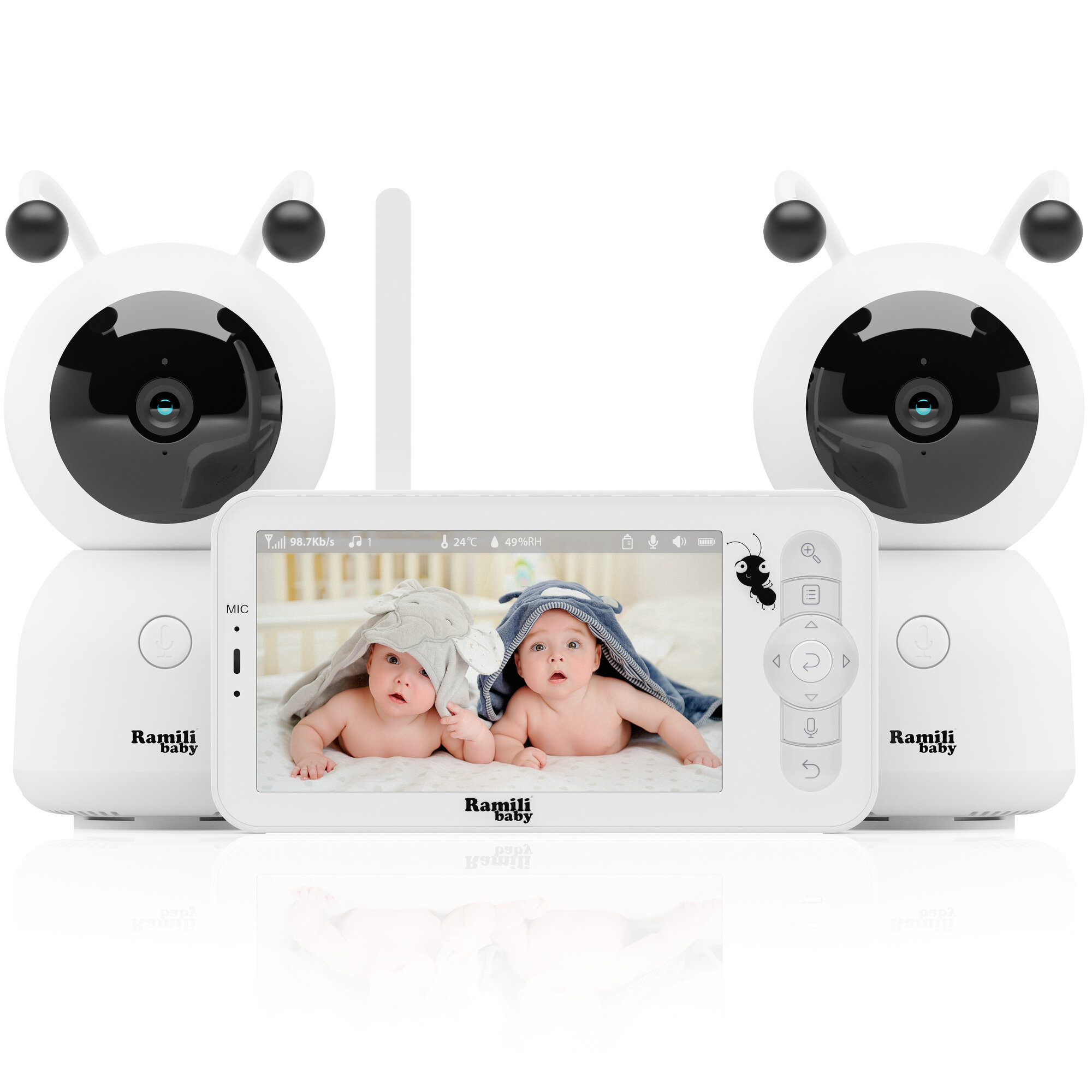 Видеоняня Ramili Baby RV100X2 (две камеры с креплениями)