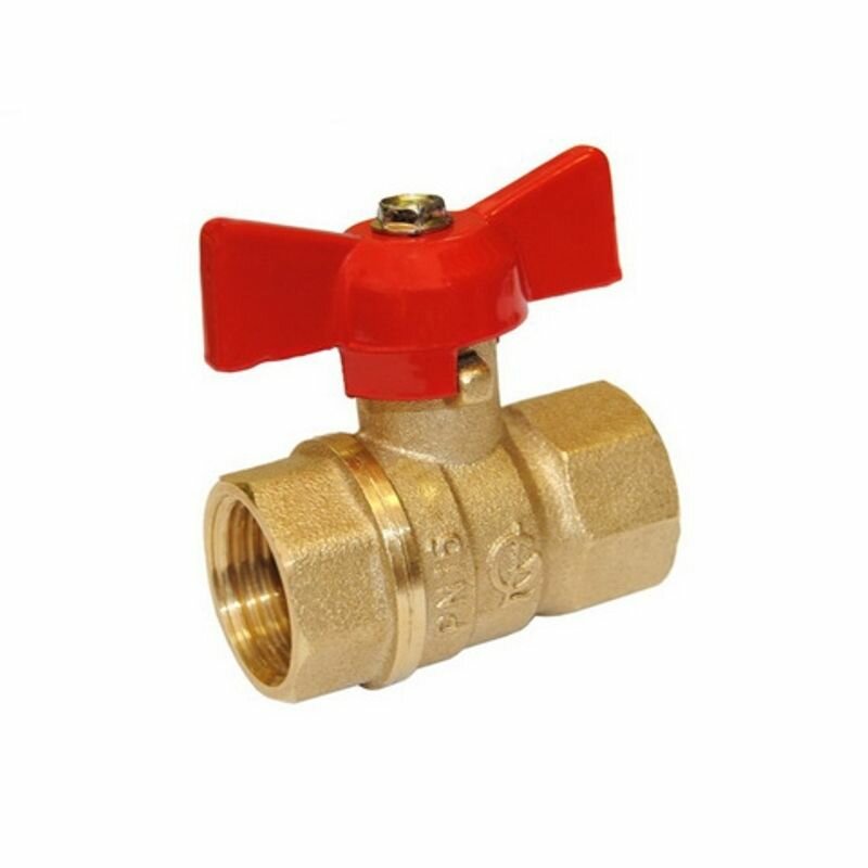 Кран шаровой латунный 3 4 г г Галлоп бабочка латунь