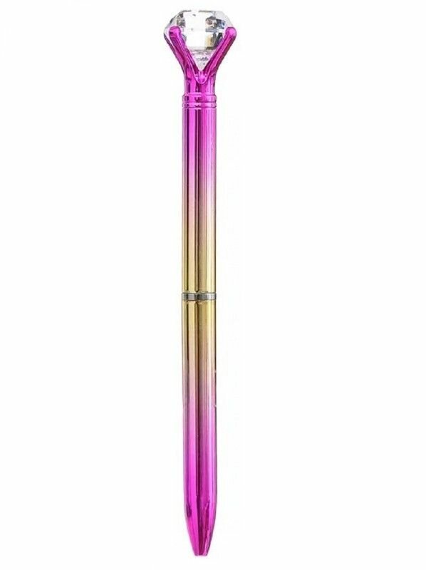 Ручка шариковая Кристалл с поворотным механизмом цвет розовый