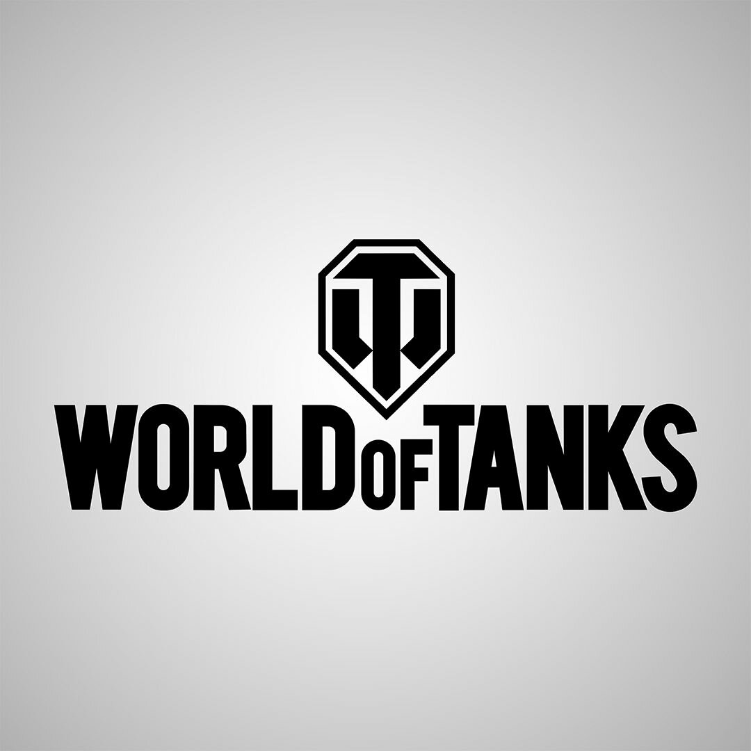 Наклейка World of tanks, черная
