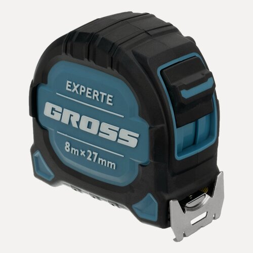 Изображение товара Рулетка Experte,8 м x 27 мм, двухкомпонентный корпус, магнит, двухсторонняя разметка, нейлон Gross