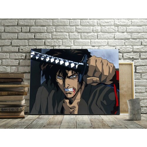 Картина аниме из ЧБД Манускрипт Ниндзя 50х60 см 3791₽