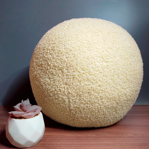 Подушка шар декоративная круглая обхват 84 см цвет медовый 1950₽