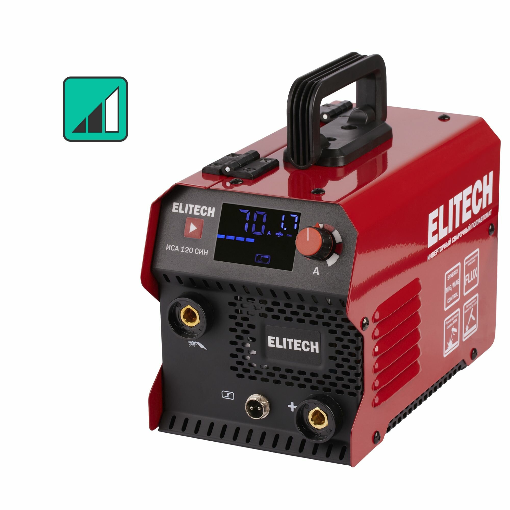 фото Сварочный полуавтомат инверторный Elitech ИСА120СИН, 120 А, до 3 мм