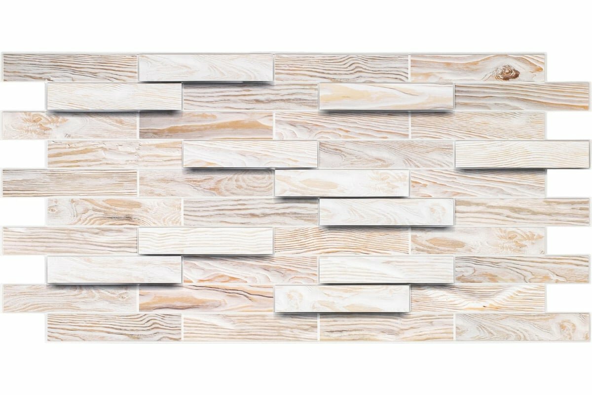 GRACE Панель на стену из ПВХ 980х480 Дерево Дуб беленый УТ000012217