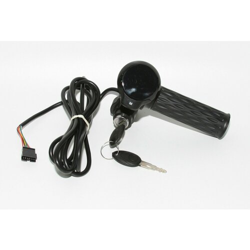 Ручка газа с дисплеем и замком зажигания 48-60v SM 6pin кабель 2м для электровелосипеда