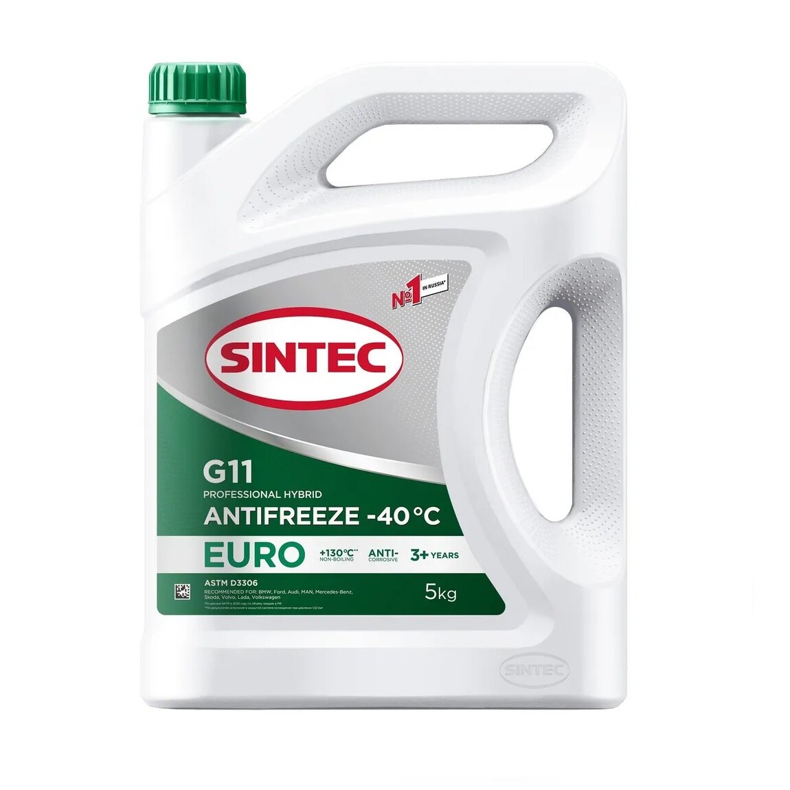 Антифриз готовый зеленый SINTEC EURO G11 (-40) канистра 5 кг