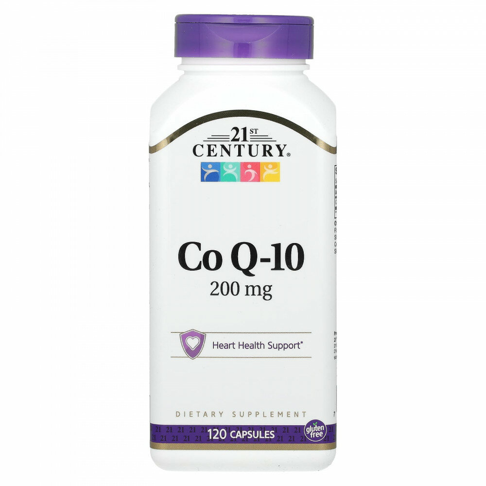 21st Century, Коэнзим Q10, 200 мг, 120 капсул