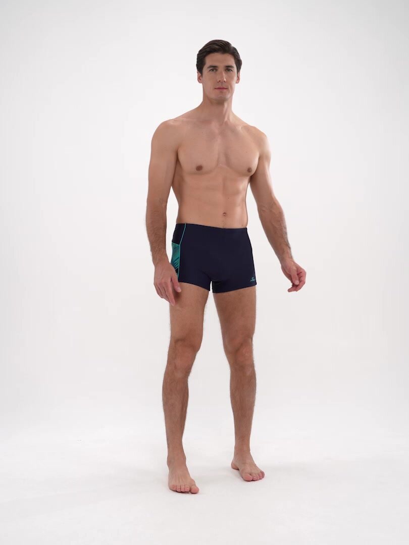 Плавки Joss Men's 27cm Training AOP Swimming Boxers, размер 46, синий/голубой — фото 1