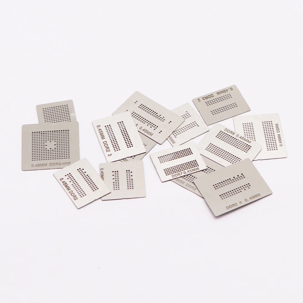 Трафареты для реболлинга памяти Direct Heat Memory BGA Reballing Stencils 14 шт. — фото 1