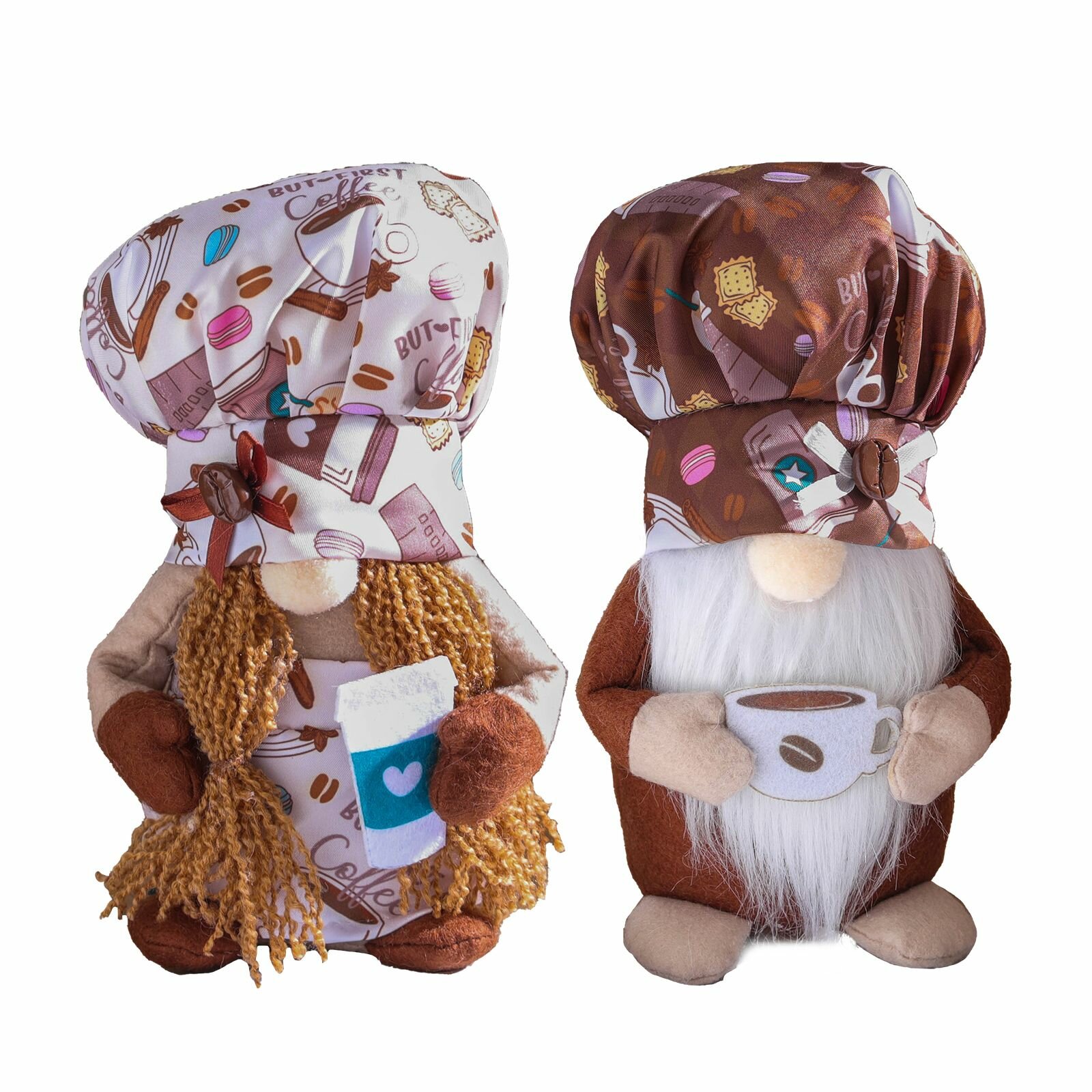 Кофейный Гном-украшение бара Шеф-повар Шведский Tomte Скандинавские фигурки Плюшевый Фермерский домик Домашний декор