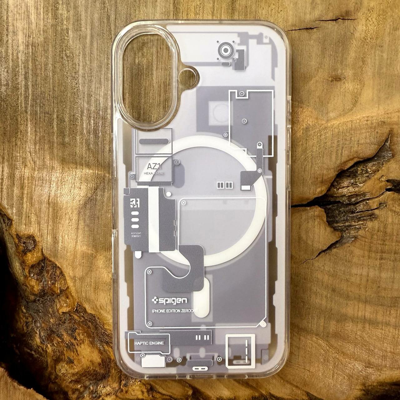 Чехол-накладка SPIGEN / для iPhone 16 / Противоударный / Защита камеры / Magnetik / Белый — фото 1