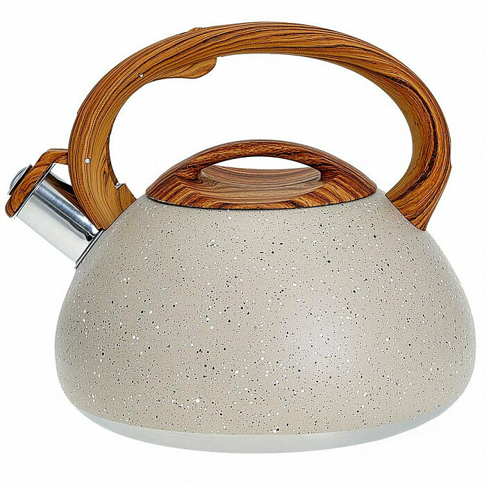 Чайник со свистком Alpenkok AK-522, нержавеющая сталь, бежевый, 3 л