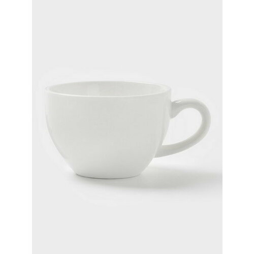 Чашка 200 мл, фарфор, белая, текстура: гладкая, особенности: без особенностей