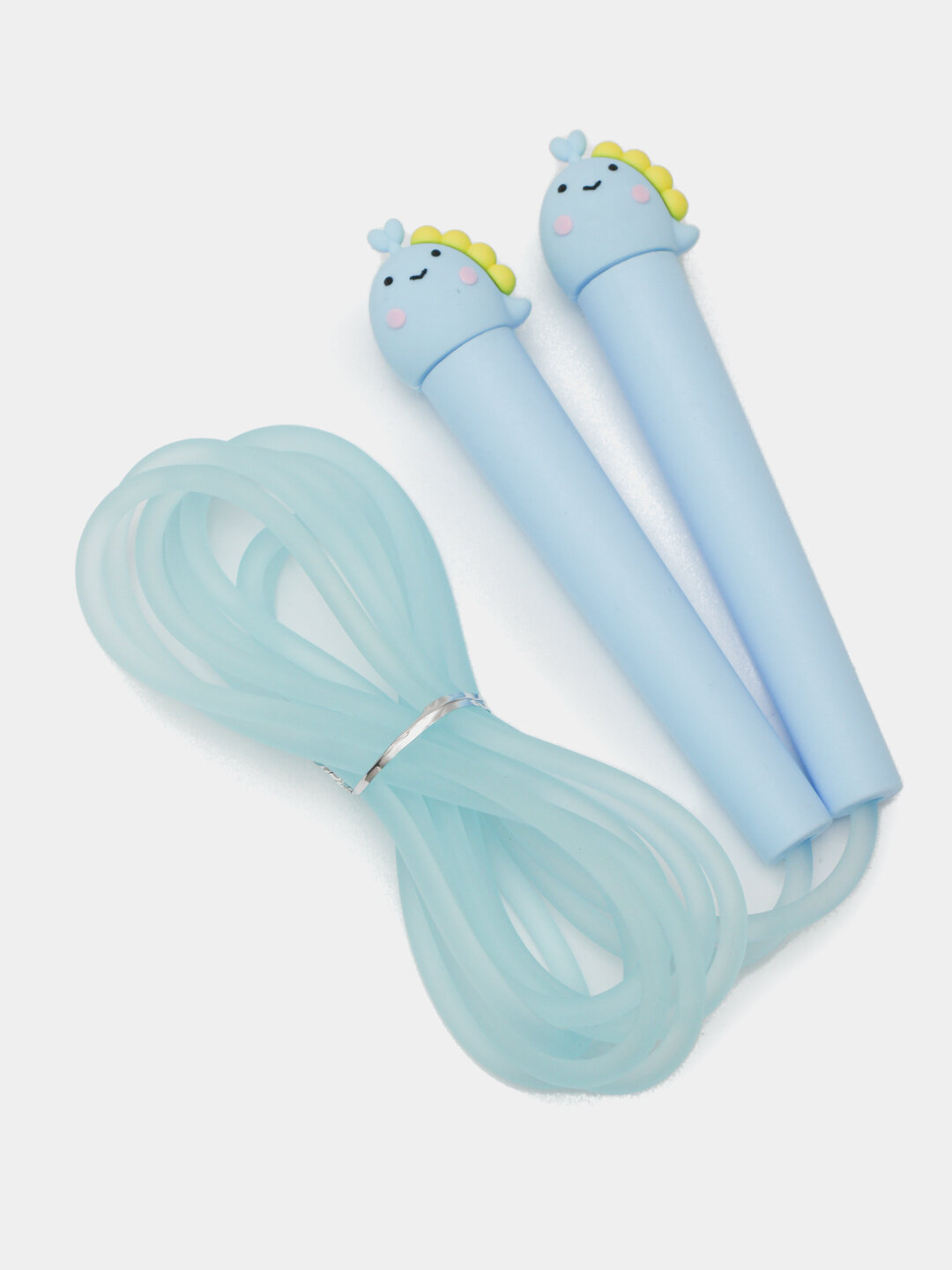 Скакалка General Fitness, для гимнастики, длина шнура 295 см, светло-синяя — фото 1