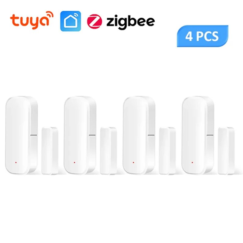 Датчик двери RYRA Tuya Smart Zigbee 3.0 2-8 шт, 4PCS