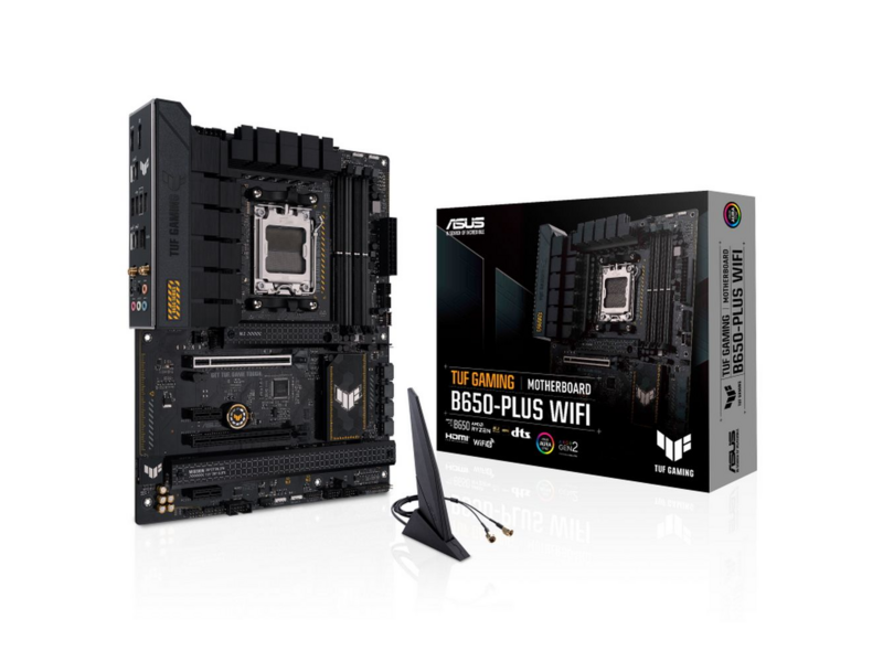 Материнская плата TUF GAMING B650-PLUS WIFI AM5 ATX 4xDDR5 2xPCIEx16 2хPCIEx1 3xM.2 2xUSB-C DP HDMI 2.5GLAN Wi-Fi 6 (90MB1BZ0-M0EAY0)