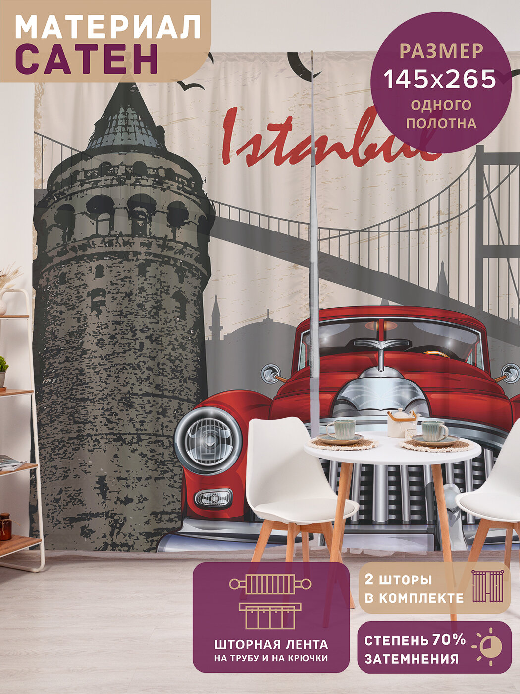 Фотошторы в спальню 