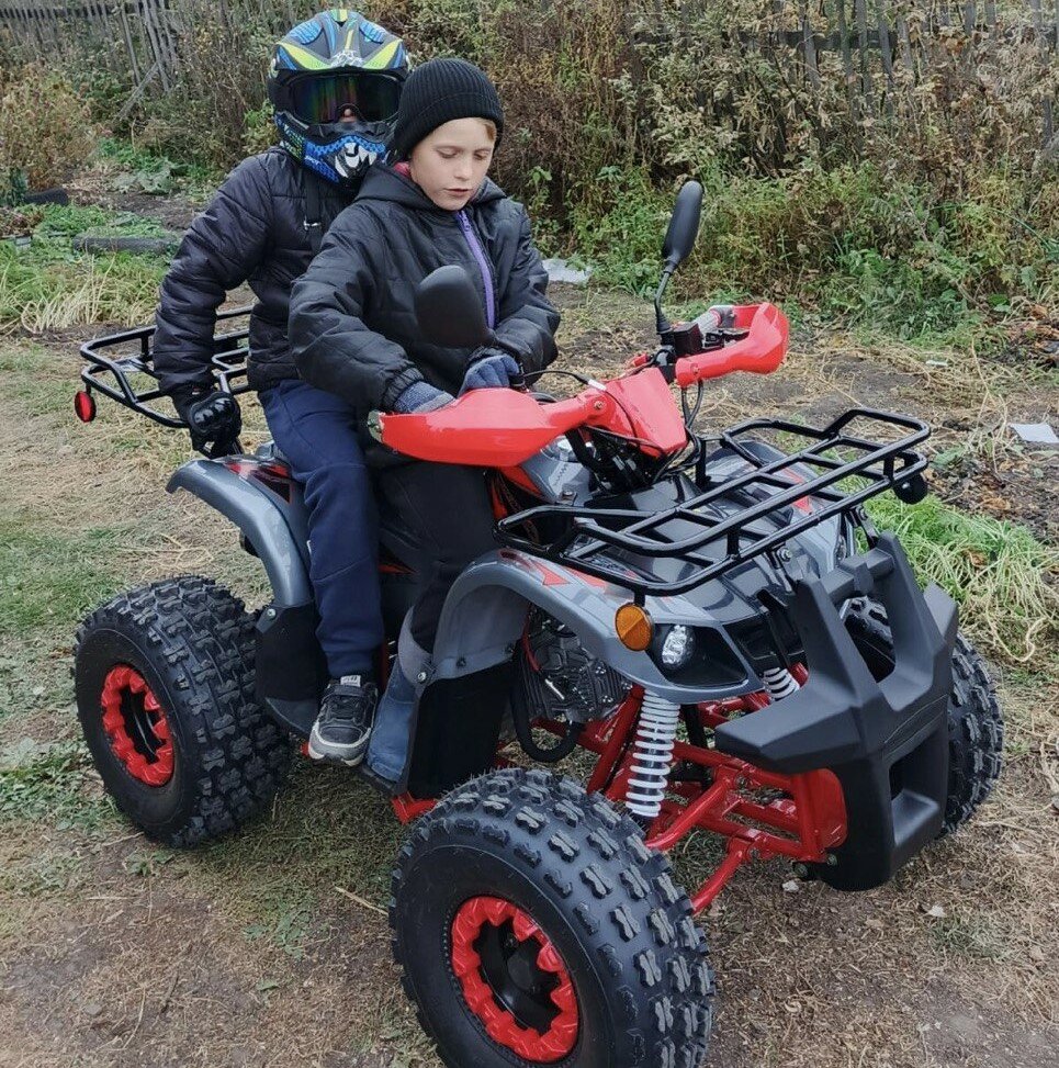 Квадроцикл VMC ТАО ТАО ATV 125 красный (вариатор F-N-R, эл. стартер, фара, АКБ) — фото 1