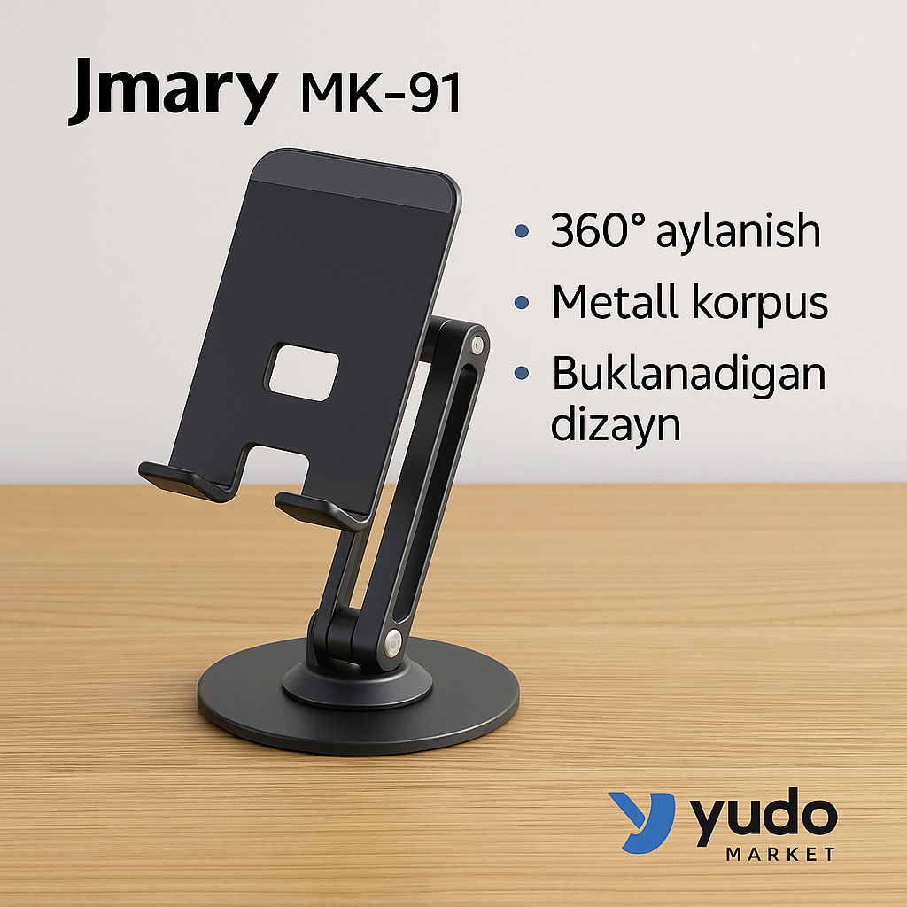 Jmary MK-91 – Металлический держатель для телефона и планшета на стол